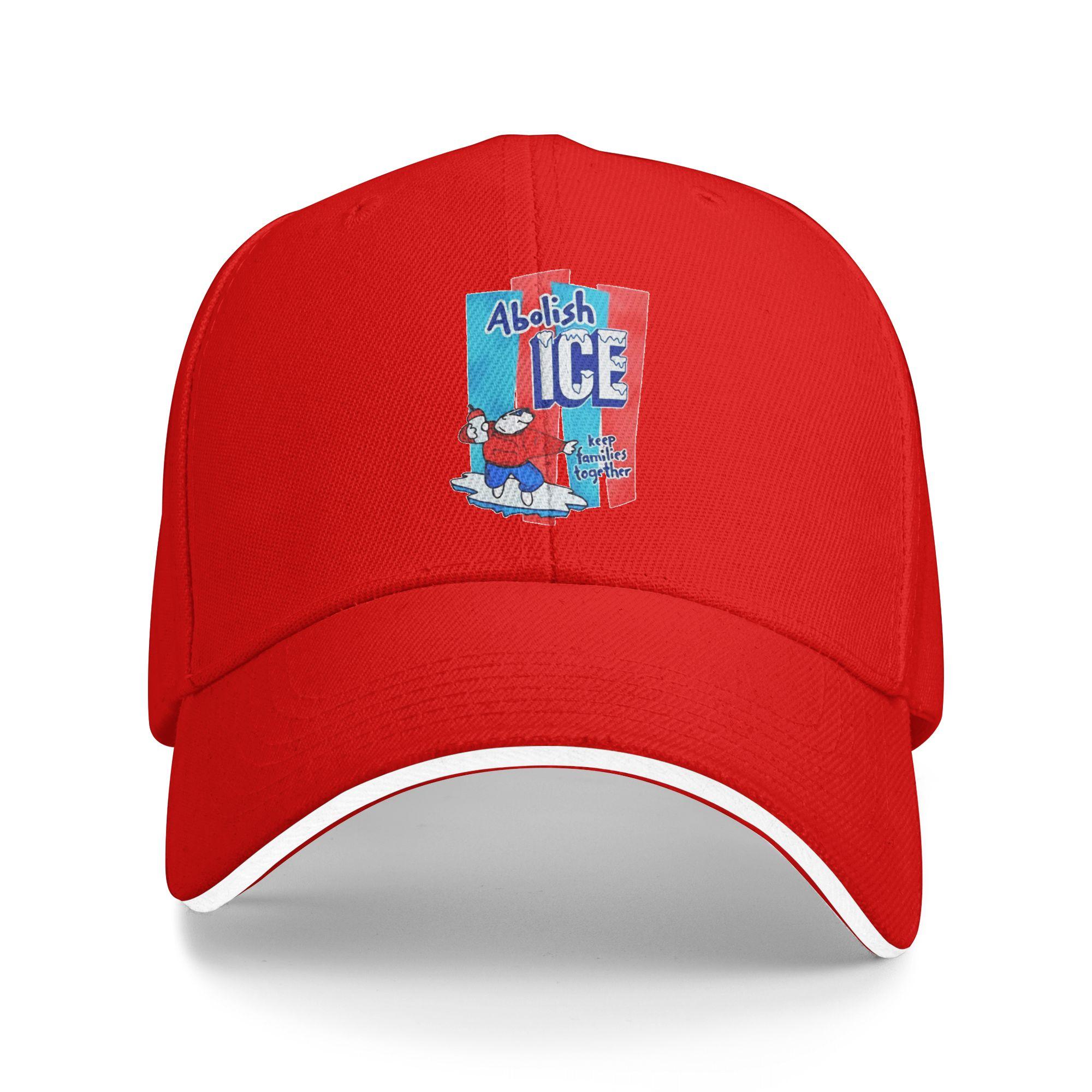

Abolish ICE Baseball Cap Tennis Skate SunProof Trucker Hat Couple Women Stylish Print Baseball Caps One Size