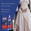 50ml Colla Multiuso per Tessuti in Pelle Stoffa Tessuti con Applicatore di Precisione e Strumento Spargitore per Forte Aderenza Incollaggio Impermeabile Riparazioni