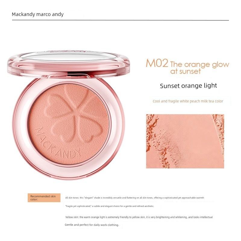 Marco Andy Soft Mist Expanding Blush Cream Matte Finish Korean Style Low Saturation Natural Makeup Blush Powder
