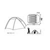 For3-4 Persons Aluminum Pole 210T Waterproof Outdoor Camping DomeTent