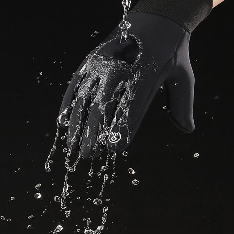 Full Finger Cycling Gloves Winter Gloves Mens Anti Slip Thermal Windproof Mittens