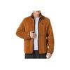 Timberland Solid Color Logo Outdoor Warm Stand Collar Fleece Jacket Men jackets Brown A5VTW-P47