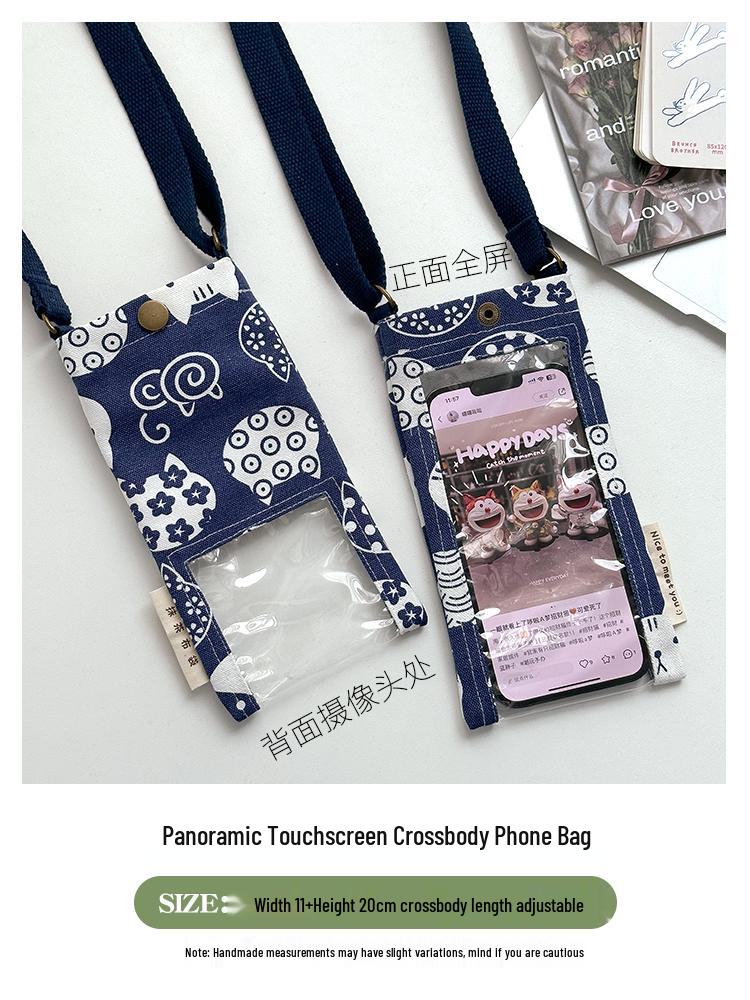 Sommerreise Touchscreen Umhänge-Handytasche - Mini Hänge-Halsbeutel