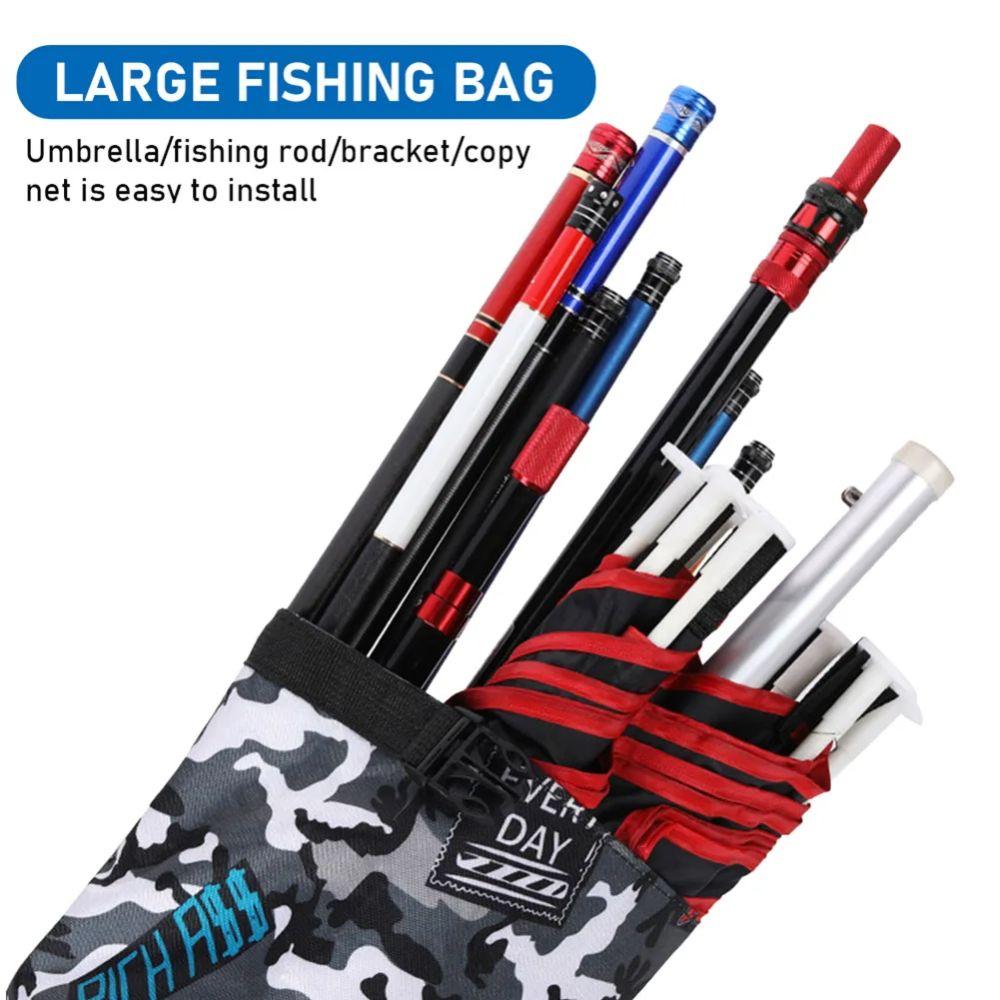 130/140cm Folding Fishing Bag Side Bag Fishing Tackle Bag Fishing Rod Bag  Outdoor Camping