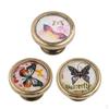 Vintage Door Knob Pull Handle With Butterfly Print For Kitchen Cabinet Drawer - Gold, 3Pcs