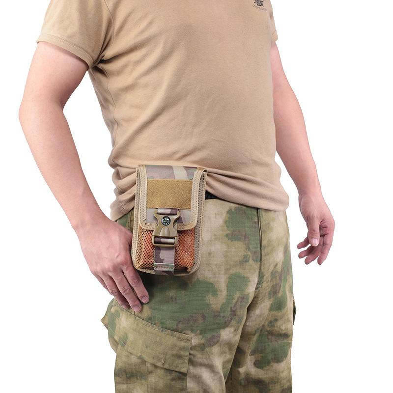 1000D Taktische 7-Zoll-Kompass-Doppellagen-Handytasche Molle Outdoor-Jagd-Kompass-Hüfttasche Sport Langlebige Handy-Gürteltasche