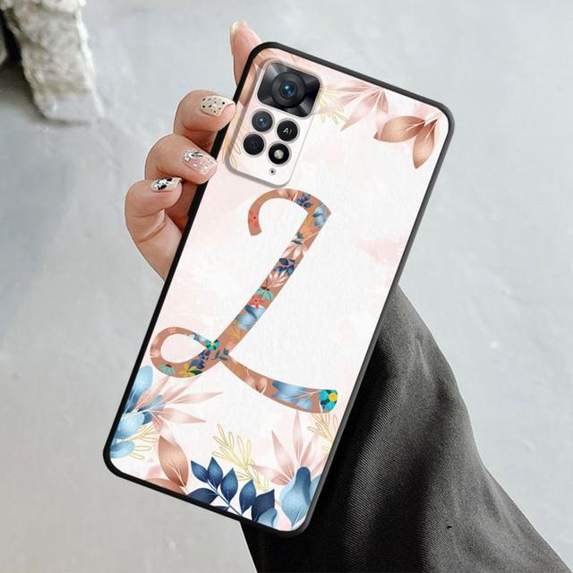 Blumenmuster Blatt Brief Kunst Fall für Xiaomi Redmi Hinweis 12 11t 11s 11 10 8 Pro 9 9s 9t 8t für Mi 10 8 9a 9c 10c 12c K40