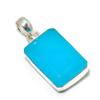 Pingente de Pedra Preciosa Calcedônia Azul Prata de Lei 925 - Design Feito à Mão, Joia para Uso Diário, Pingente Único de Calcedônia Azul Presentes de Casamento