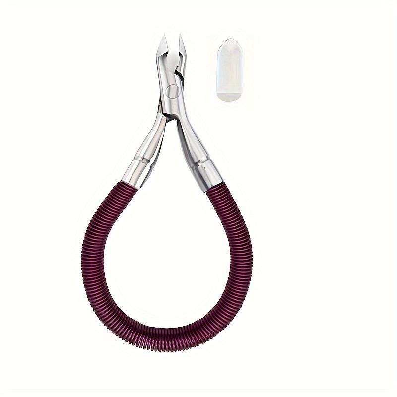 Stainless Steel Cuticle Nippers with Spring-Loaded Grip - Odorless Manicure Tool for Precise Dead Skin Removal, Sharp Trimming Edge