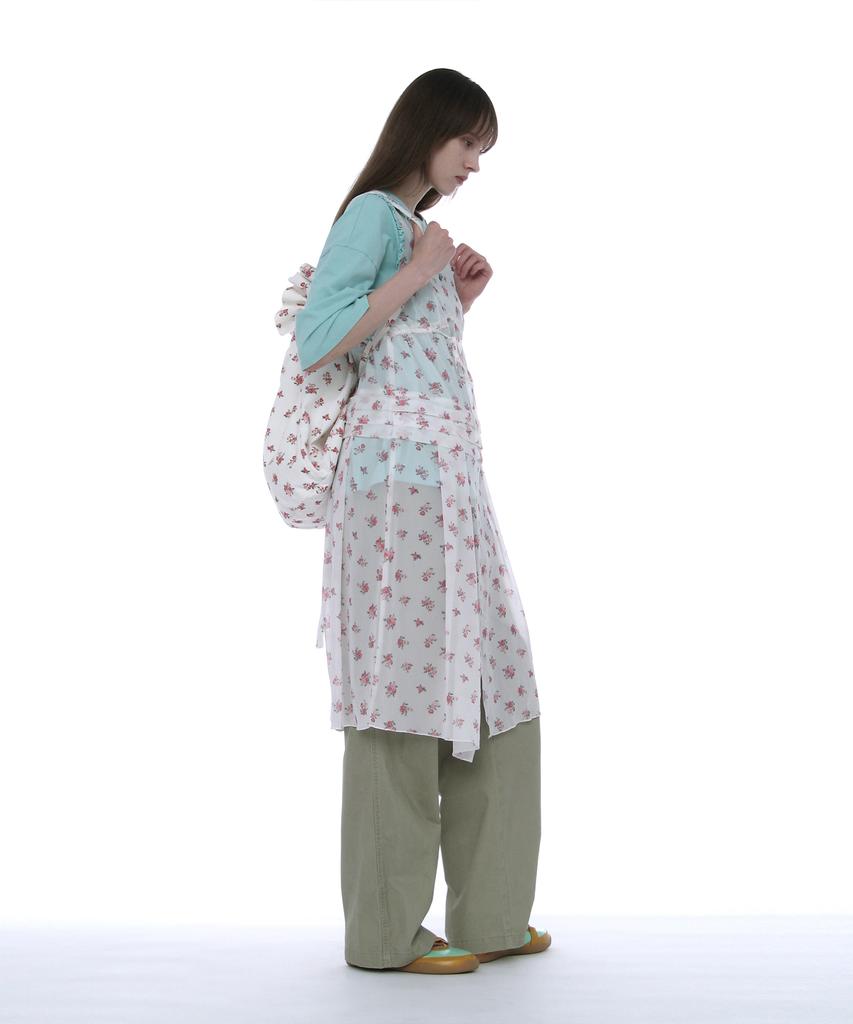 Partimento Women Washed Keyring Sling Bag_White Floral