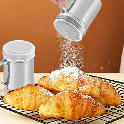 Saupoudreuse à Poudre Saupoudreuse à Sucre Saupoudreuse Acier Inoxydable Tamis Fin Saupoudreuses Acier Inoxydable Sel et Poivre pour Cuisiner Cuisine