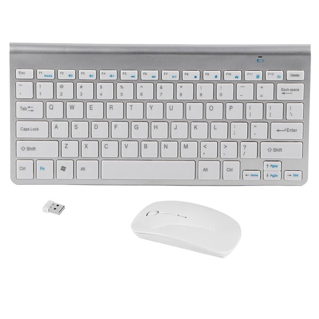 Slim 2.4GHz Wireless Keyboard and Mouse Kit for Desktop Laptop Black