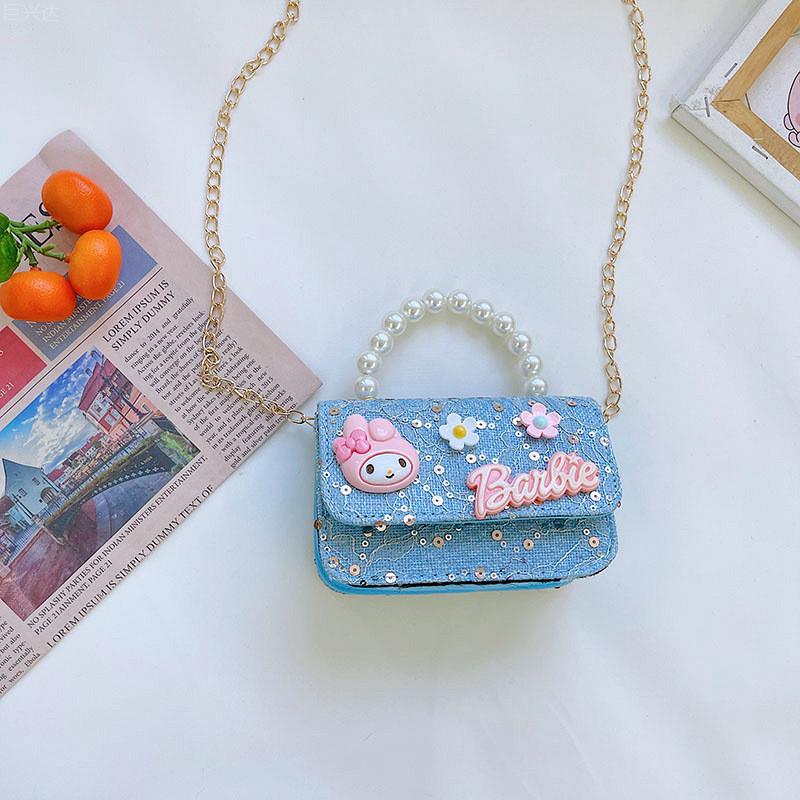 Charming Pearl Bag For Kids Fashionable Princess Style Shoulder Bag For Girls