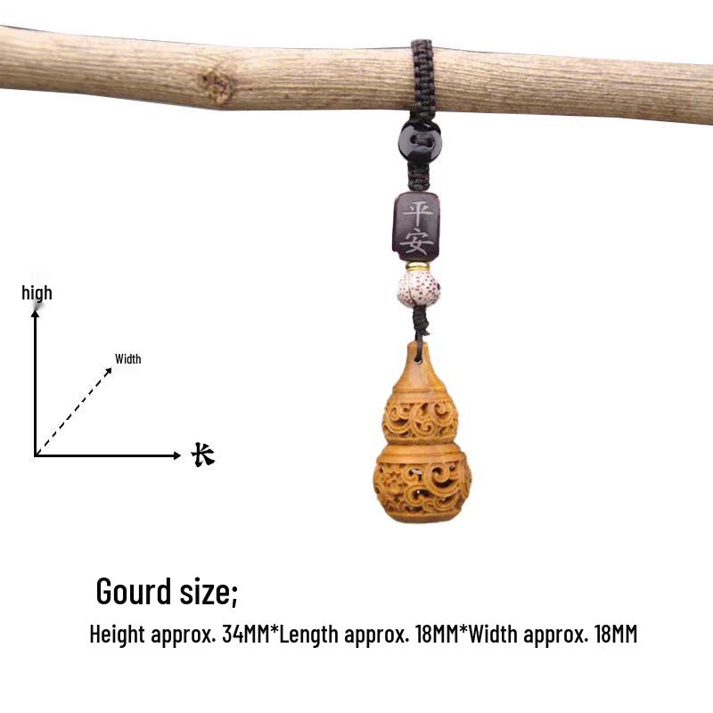 Zelené santalové dřevo Lotosový lusk Vyřezávaná klíčenka Přívěsek - Odšroubovatelný přívěsek na telefony a tašky