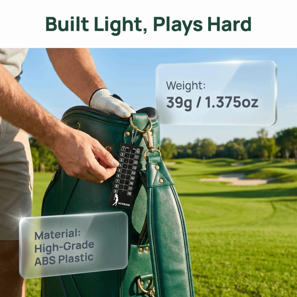 Placar de Golfe Tipo Tira 18 Buracos Contador de Tacadas de Golfe Placar Anotador de Golfe Jogadores de Golfe