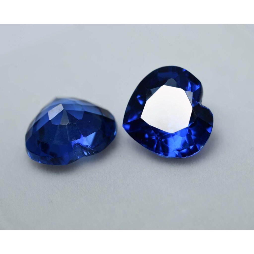 Natural Blue Tanzanite Loose Gemstone 16 Ct Tanzanian Heart Cut Pair for Jewelry Making and Crafts