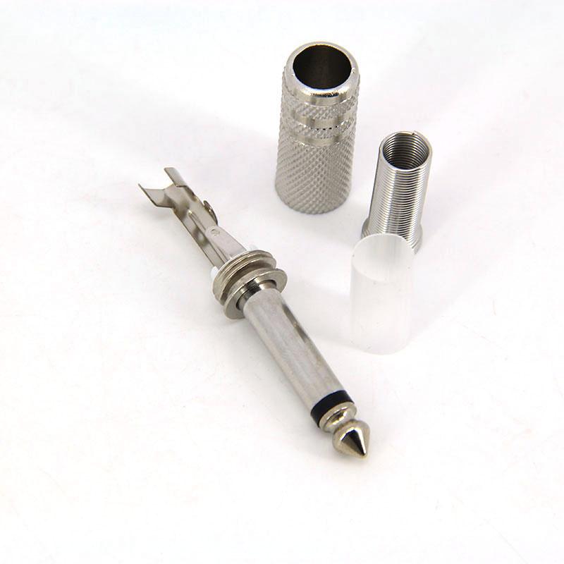 6.35MM Male Mono Stereo Audio Jack Plug 6.3 6.35 Connector Welding Solder for HeadPhone Stereo 1/4" 6.35mm 2 3 Pole 6.5 Plug