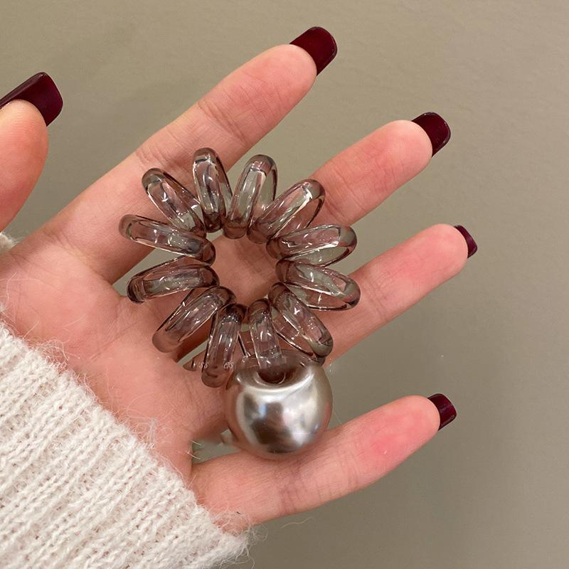 Acrylic Ball Phone Line Hair Band Korean Versatile Headrope High Elasticity Fashion Simple Hair Accessories