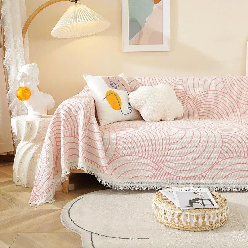 Sofabezug im nordischen Stil, staubdicht, Mehrzweck-Couchtuchbezug, Campingdecke, Sofadecke, Wohnzimmer-Dekorationstuch
