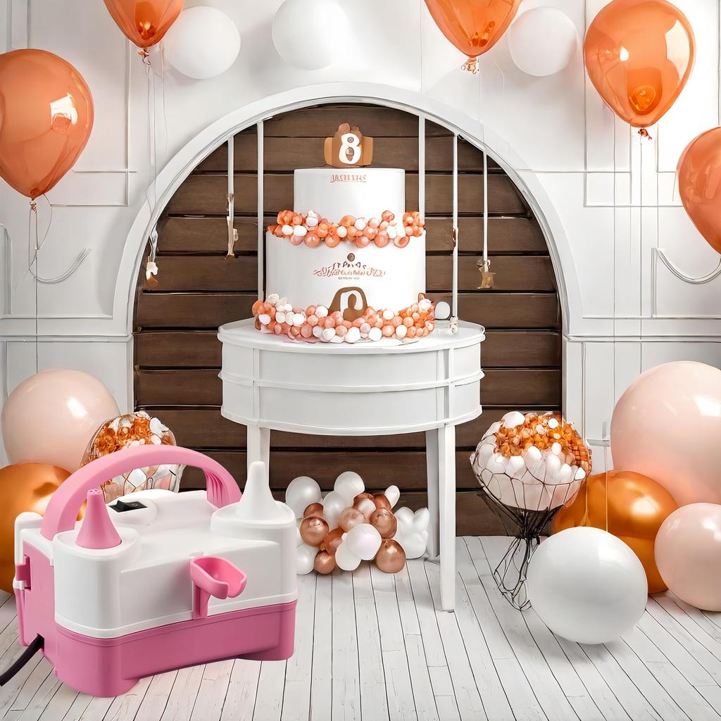 Electric Balloon Pump Kit, Dual Nozzle Air Pump for Balloon Inflator, Balloon Blower Inflator for Party, Birthday, Wedding Balloon Decoration, Include