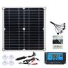 12W Solar Panel Kit with 10A-100A Solar Charge Controller 12V Double USB Output Solar Panel Controller Set for RVs