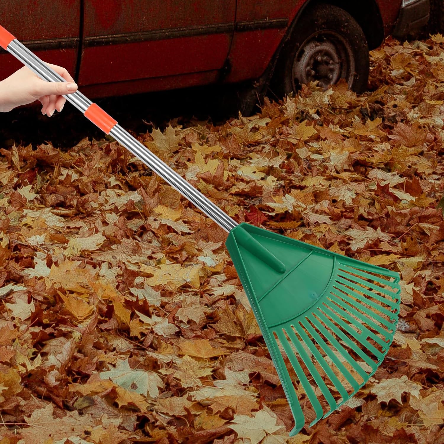 BESPORTBLE Plastic Rake Head Garden Leaf Rake Head Replacement Garden Leaf Scoop Rake Shrub Rake Lawn Yard Grass Cleaning Rake Gardening Tool for