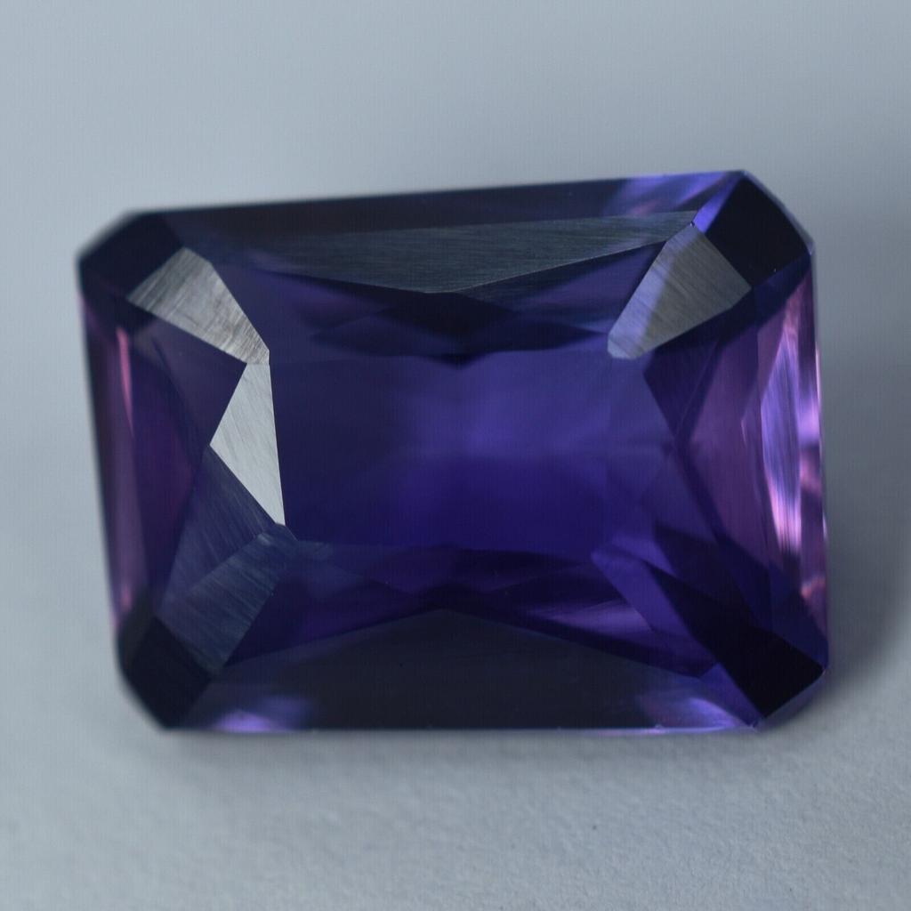 7 Ct Natural Beautiful Purple Alexandrite Emerald Shape Certified Loose Gemstone