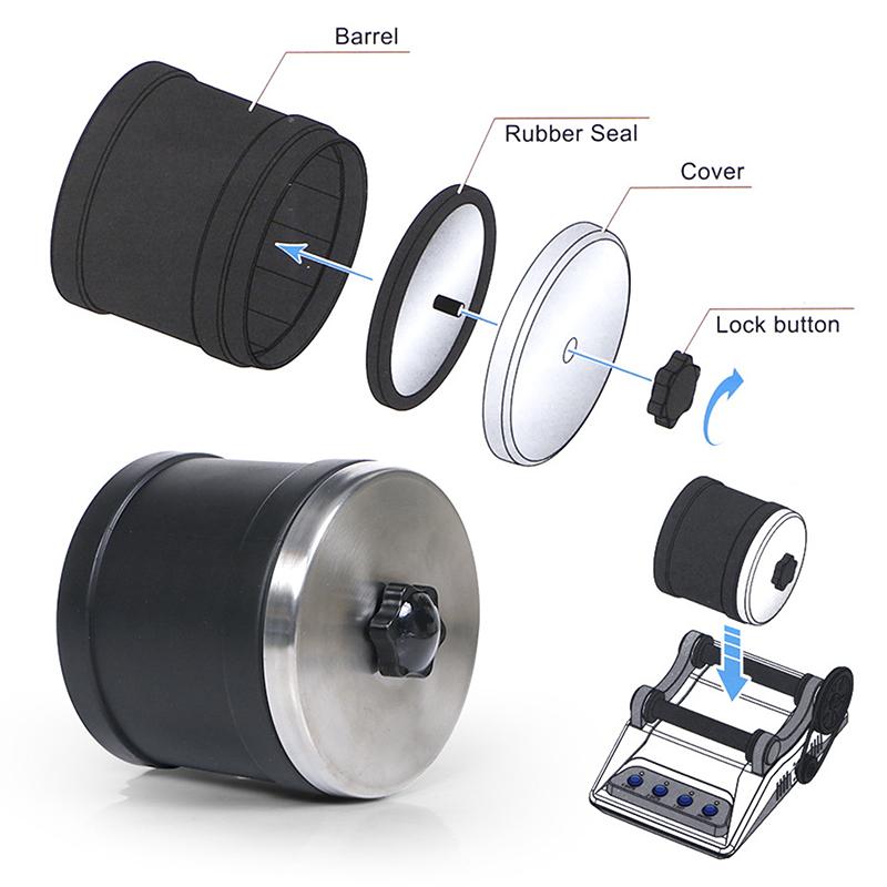 220V Rock Tumbler Kit Diy Electric Rock Tumbler Toy With Rough Gemstones Polishing Grits For Adult Kids Polishing Machine