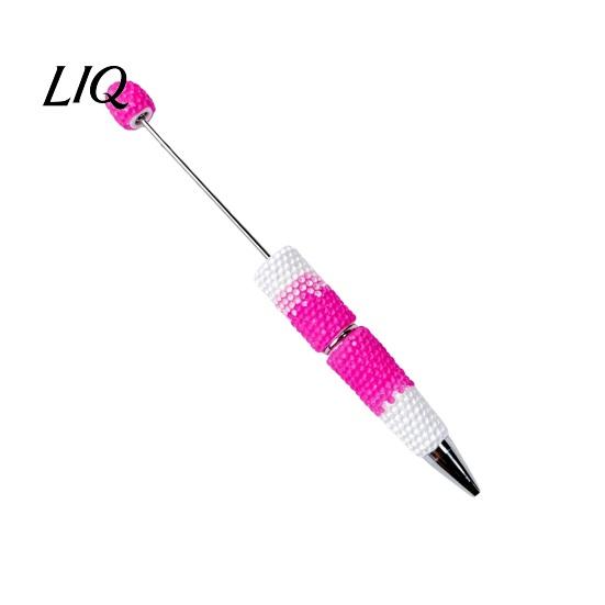 Novelty Rainbow Pens DIY Beadable Pen, Colorful Fancy Beaded Crafting Ballpoint Smooth Flow Gift for Students, Party Favors, Creative Office Supplies