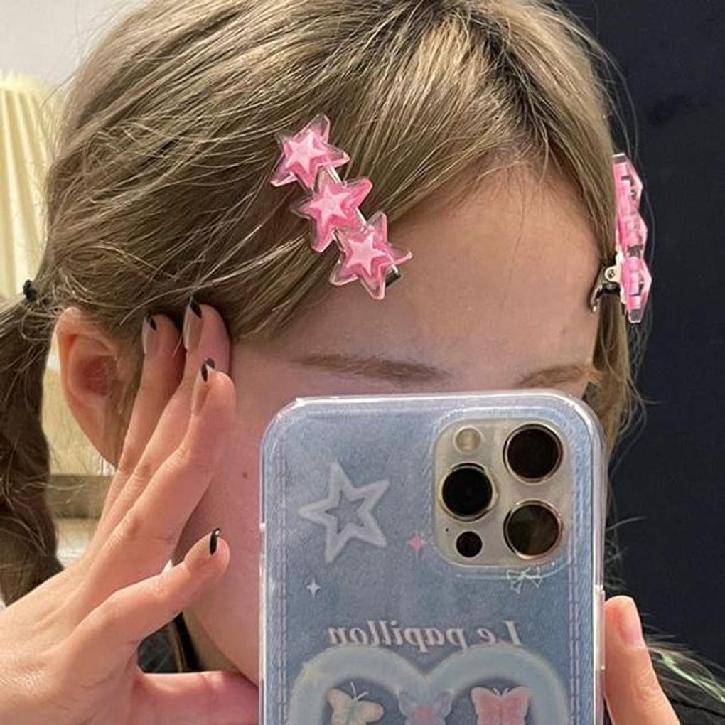 Women's High Teen Star Bangs Clip Set of 4