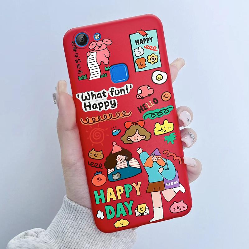 For Vivo V7 V7+ Plus Y79A Y75 Y73 Y79 1716 1718 Phone Case Cute Astronaut Panda Flowers Candy Soft Silicone TPU phone Case Cover