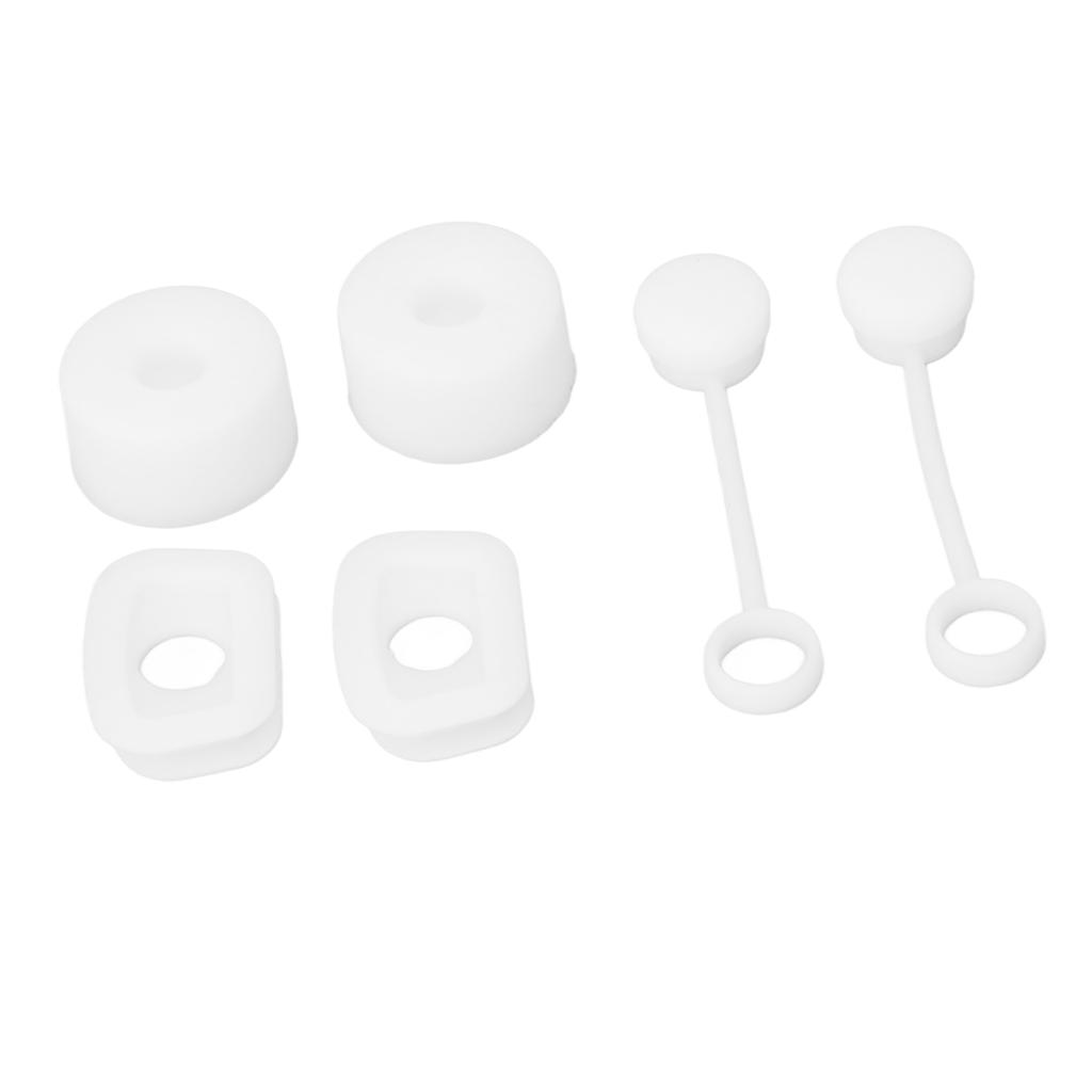 6PCS Cup Straw Stopper Sealed Reusable Straw Cover Cap Square Round Spill Stoppers Silicone Leak Stopper Set