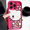 Bear holding kt is suitable for Apple 16 Pro mobile phone case iPhone14 skin feeling 13 silicone 11 cute 12promax.