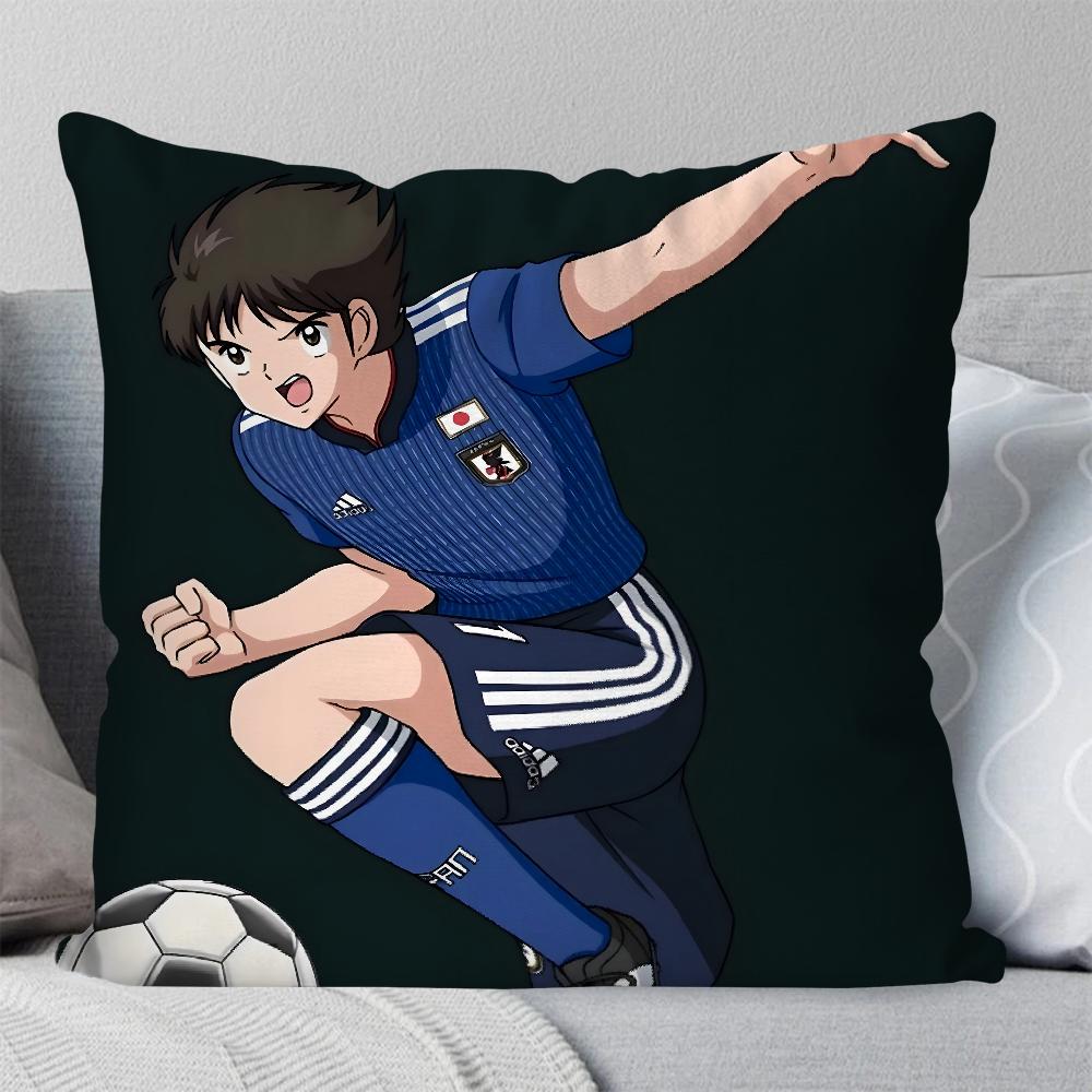 C-Captain Tsubasa Animations-Kissenbezug Quadratisches Kissen Schlafzimmer Sofa Freizeit Komfortkissen Auto Wohnzimmer Heimdekoration 40X40