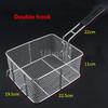 French Fries Frying Basket Net  Food Basket Stainless Steel Fry Frame Square Oil Filter Frying Basket Frying Screen Strainer