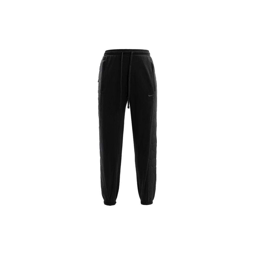 Nike Standard Issue Solid Color Quick-Dry Fleece Panel Casual Tapered Knit Sports Pants Men Bottoms Black FN2671010
