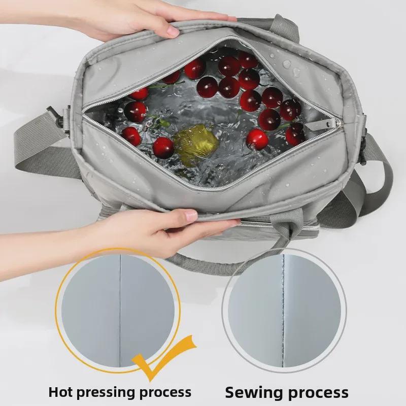 Beilian Large Capacity Insulated Lunch Bag - Portable One-Shoulder Office Picnic Cooler