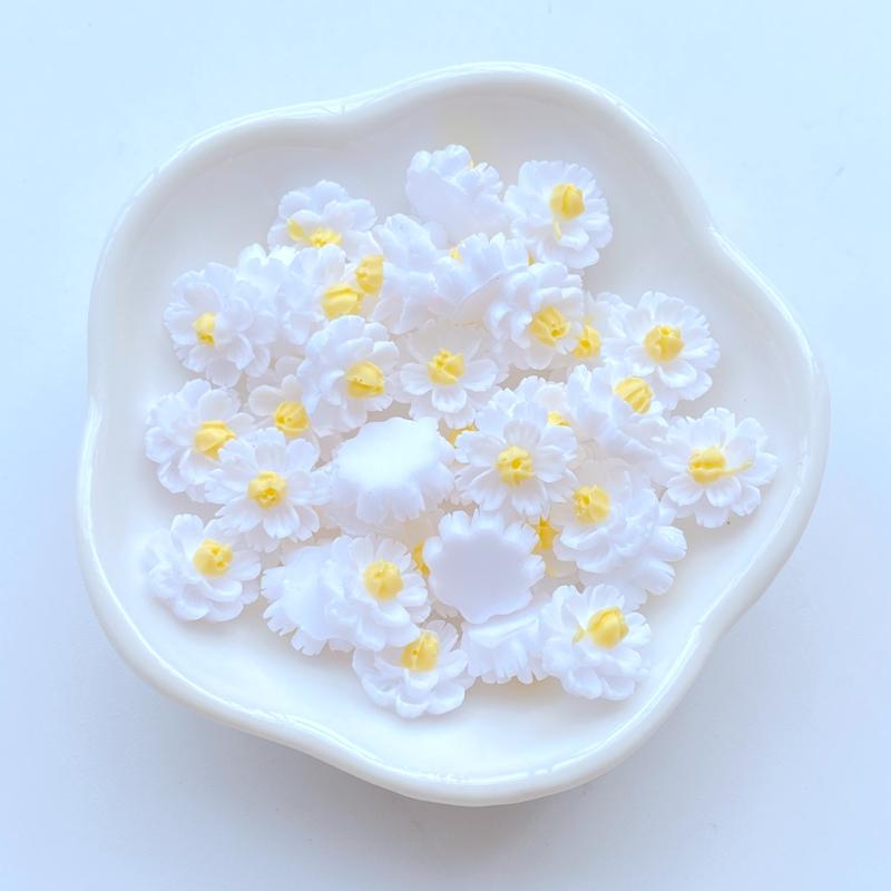 

60pcs cute Resin Mini Pink, white lotus flowers Nail Art Flatback Rhinestone Figurines DIY Miniatures Scrapbook Decor Crafts