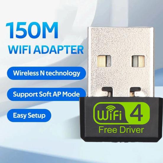 USB Wi-Fi Bezdrátová síťová karta Rychlé Zabezpečené Připojení 150Mbps Vysoká Rychlost Instalace bez CD Adaptér s ovladači Síťová karta