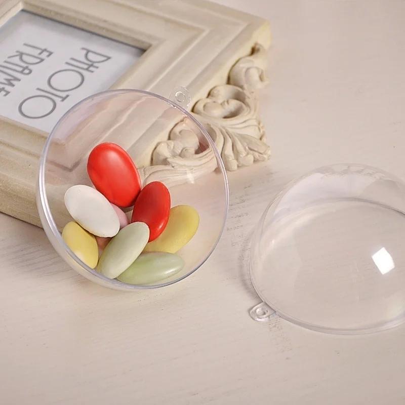 5 pezzi Palla Trasparente Pendente Albero di Natale Decorazione da Appendere Natalizia Porta Regalo Caramelle Coriandoli Decorazione Festa Matrimonio