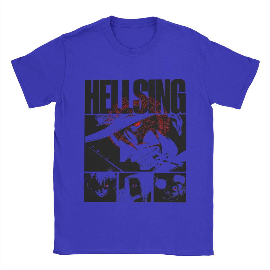 Funny Hellsings   T-Shirt for Men Crewneck 100% Cotton T Shirt  Short Sleeve Tees Printing Tops