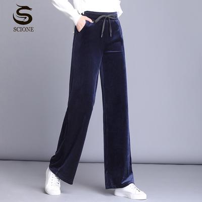 2020 High-taille Breite bein Hosen Frauen Gerade Casual Cord frauen Hosen Plus Größe Casual Hosen