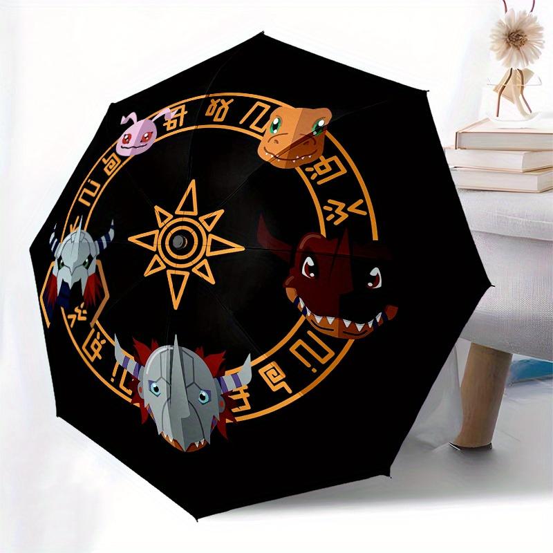 1pc Magical Beast Emblem Umbrella with Plastic Handle,Suitable for All Seasons Home Travel Outdoor UmbrellaM1099