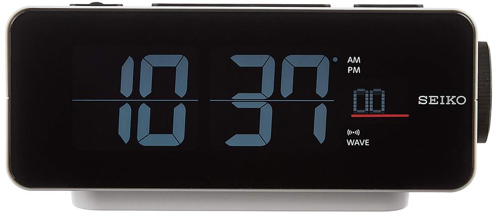 Seiko Clock White Table Body X X Digital AC Color Series C3 FLIP DL213W Clock, Size 7.2 16.8 9.6 Cm, Radio-Controlled Clock, Powered, LCD,