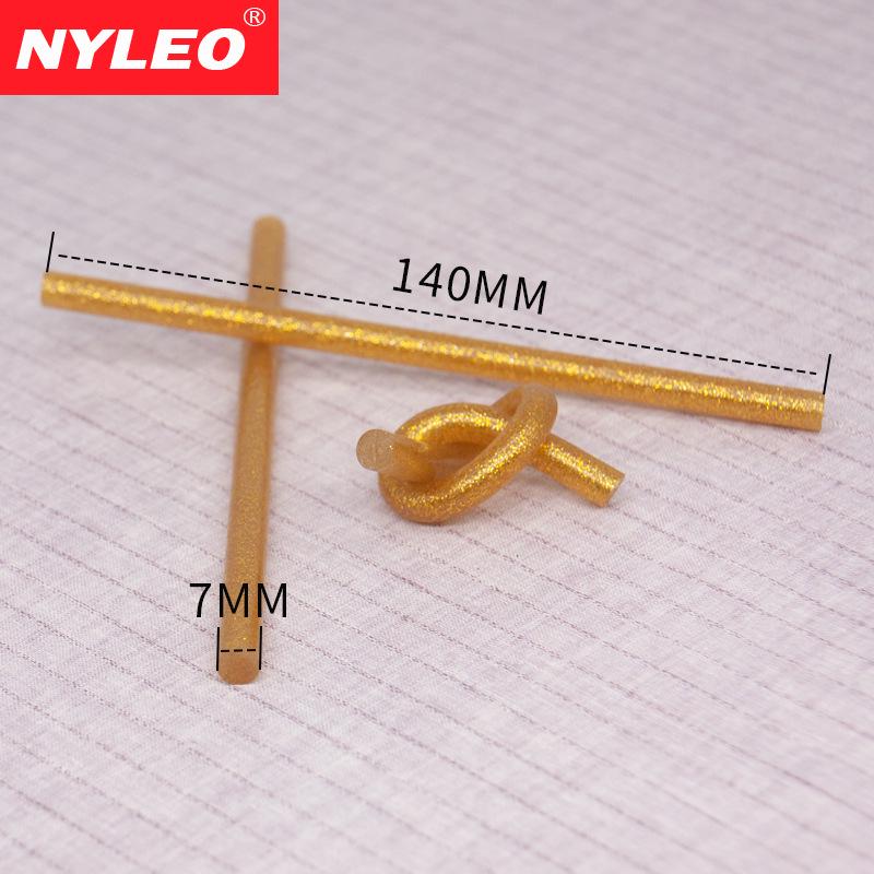 Colored Glitter & Glass Glue Sticks for Hot Glue Gun - High Viscosity EVA Silicone, 7mm