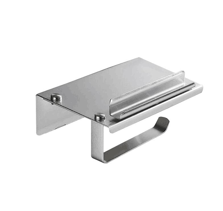 Modern Chrome Wall Mount Toilet Paper Holder Self-Adhesive Roll Hanger for Bathroom or Kitchen Stylish Design