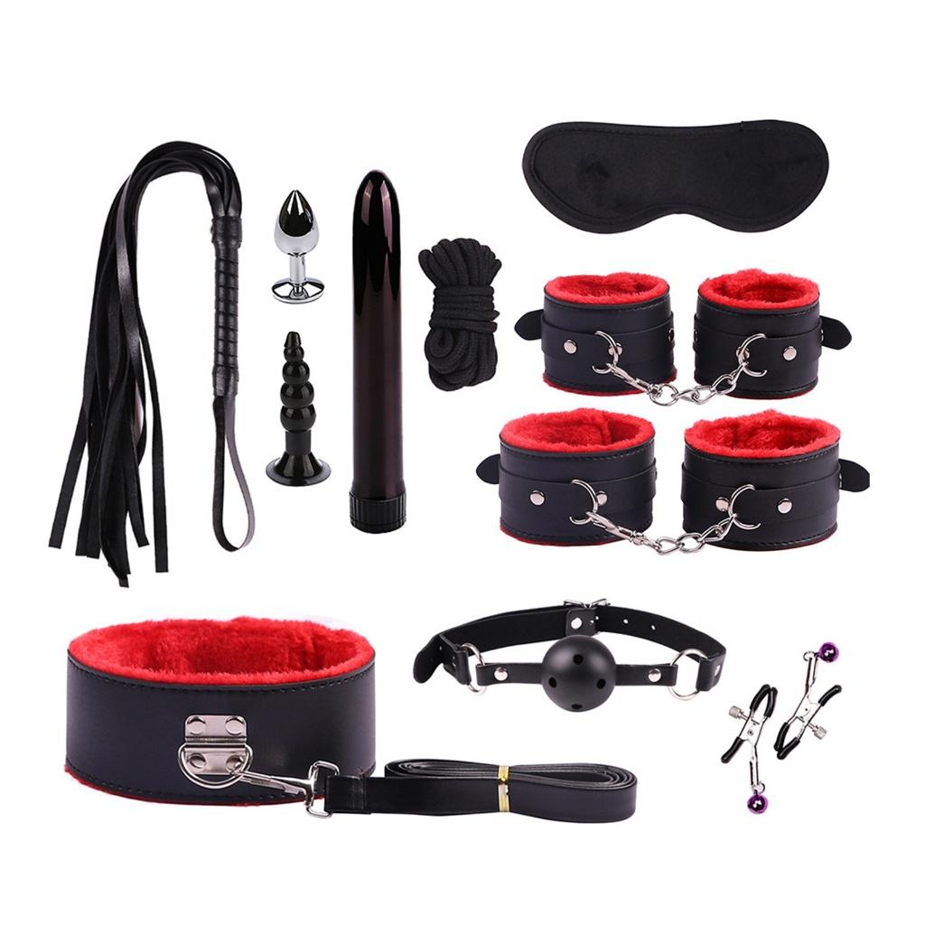 Couples Sex Toy for Adult Game Erotic BDSM Sex Kits Bondage Handcuffs Sex Game Whip Gag SM Bdsm Toys Nipple Clamps CYR