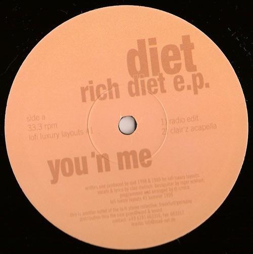 

10inch Record DIET - Rich Diet E.p. LLL001A LO-FI STEREO 1999 Germany Dance & Electronica Used