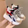Thick-soled heightened lightweight sports small casual dad shoes women's 2025 autumn new popular thick-soled high-top shoes