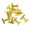 30 Pieces Antiqued Silver Golden Tone 15mm 8mm Round Blank Settings Cuff Links Bases